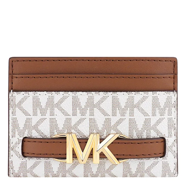 【Michael Kors】Reed LOGO PVC證件名片夾(象牙白色)