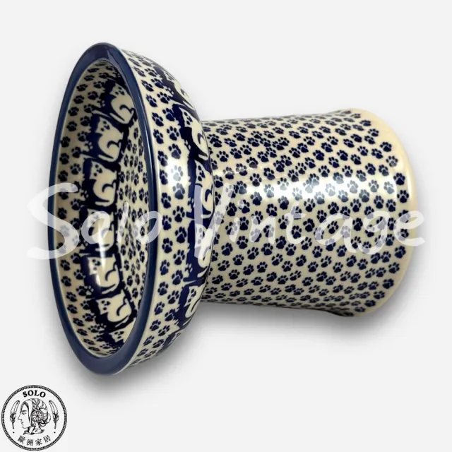 【SOLO 波蘭陶】波蘭製 Manufaktura 波蘭陶 14cm 寵物碗 高腳碗 貓咪/小型犬適用