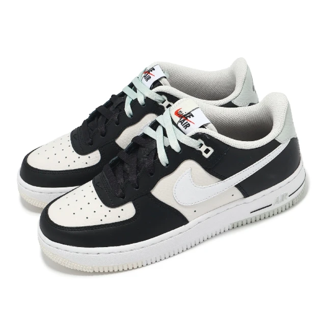 NIKE 耐吉 休閒鞋 Air Force 1 LV8 1 GS 大童 女鞋 米白 黑 AF1 經典(FB9035-002)