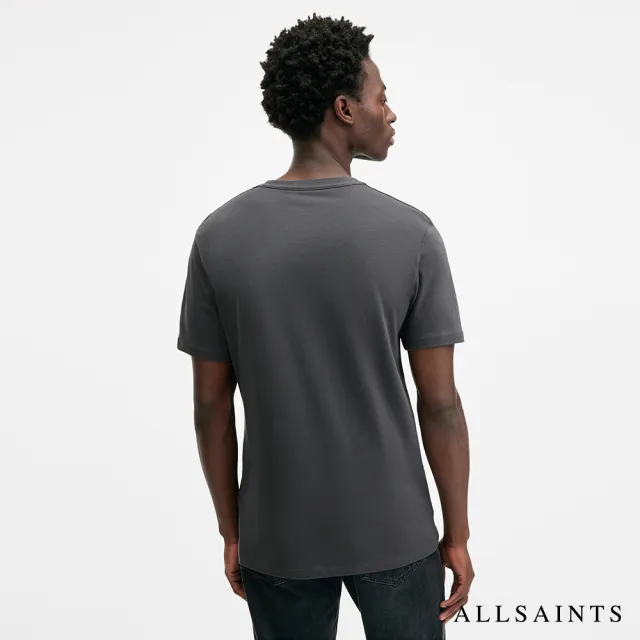 【ALLSAINTS】BRACE 純棉柔軟厚實公羊頭骨短袖T恤-鐵灰 M030JB(修身版型)