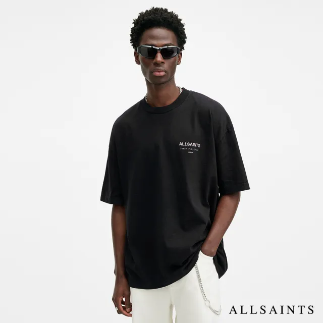 【ALLSAINTS】UNDERGROUND 純棉寬鬆LOGO東京地下搖滾短袖T恤-迷彩 M044PB(寬鬆版型)