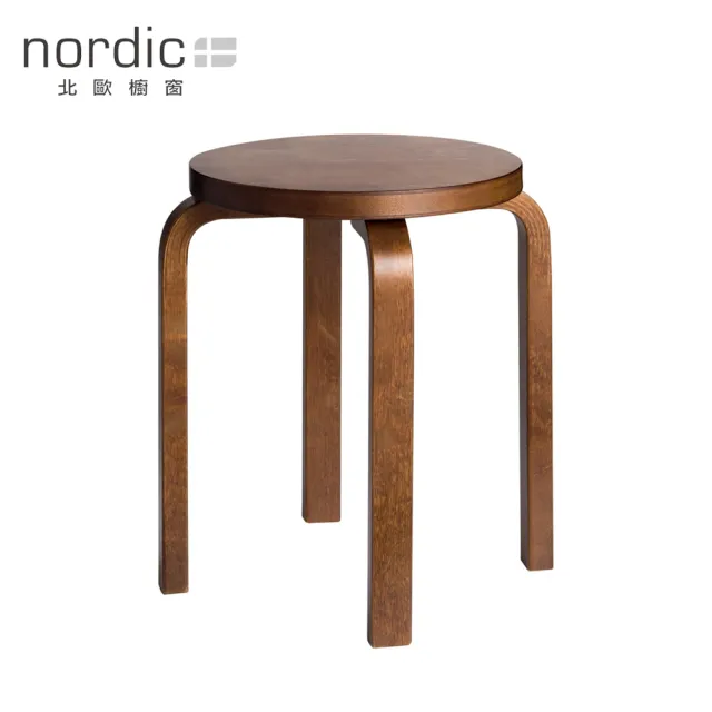 【北歐櫥窗】Artek Stool E60 四腳圓凳(胡桃木色)