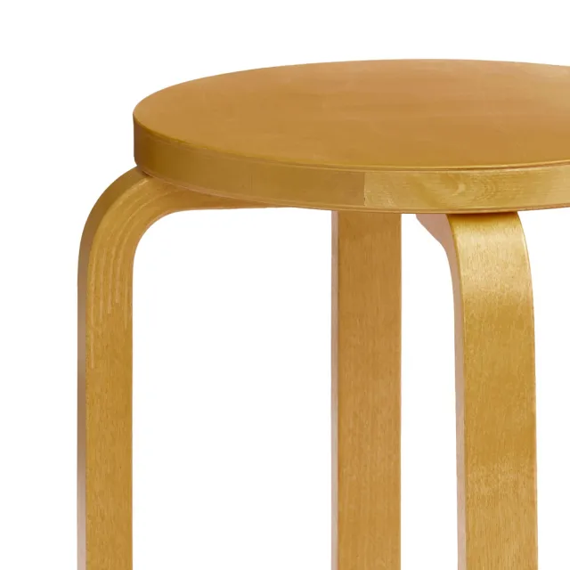 【北歐櫥窗】Artek Stool E60 四腳圓凳(蜜色樺木)
