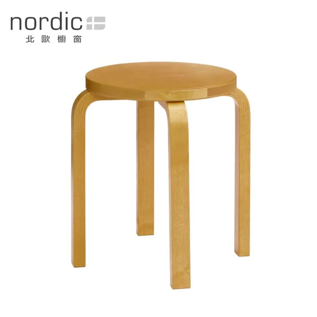 【北歐櫥窗】Artek Stool E60 四腳圓凳(蜜色樺木)