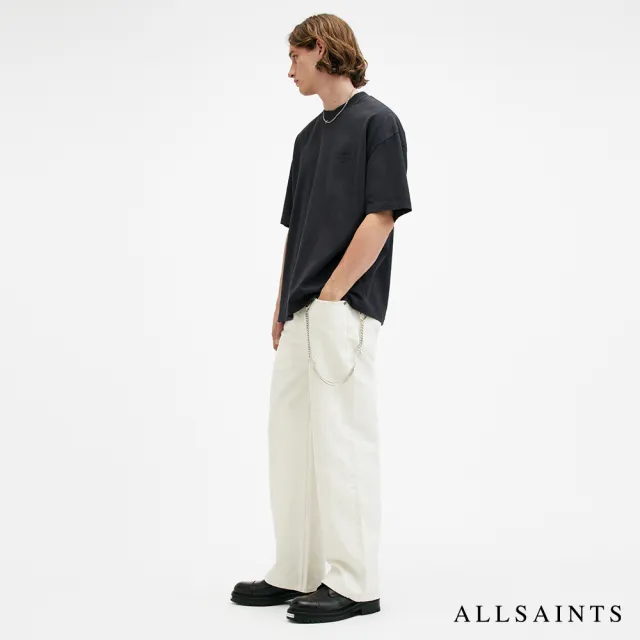 【ALLSAINTS】XANDER 純棉寬鬆LOGO短袖T恤-深灰 M006PB(寬鬆版型)