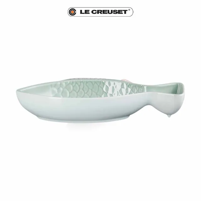 【Le Creuset】瓷器鮮魚盤-中(湖水綠)