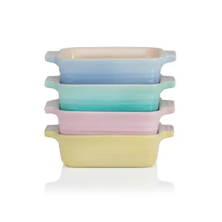 【Le Creuset】雪酪系列方形烤盤組13cm-4入