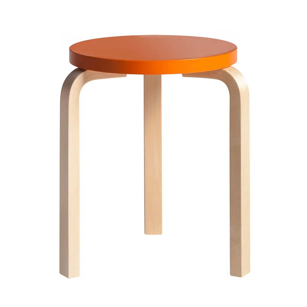 【北歐櫥窗】Artek Stool 60 三腳圓凳(澄橘)