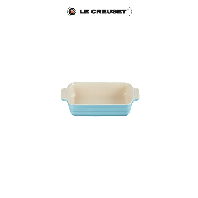 【Le Creuset】瓷器長方烤盤18cm(亮藍)