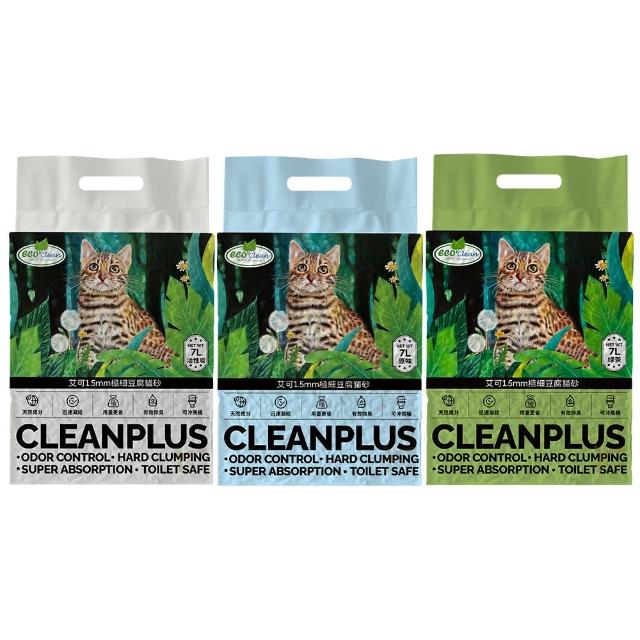 【ECO 艾可】1.5mm極細豆腐貓砂7L/6入組-原味/綠茶/活性炭(環保貓砂)