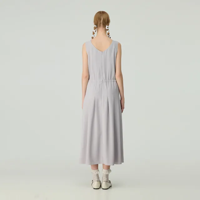 【OUWEY 歐薇】優雅顯瘦長洋裝(灰色；S-L；3243327518)