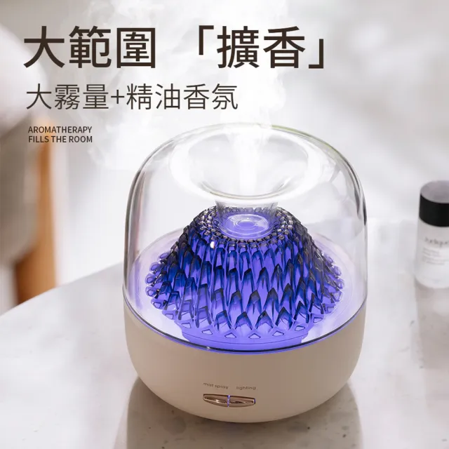 【ANTIAN】超音波精油香氛霧化加濕水氧機 七彩氛圍燈霧化擴香補水噴霧機 空氣清淨機