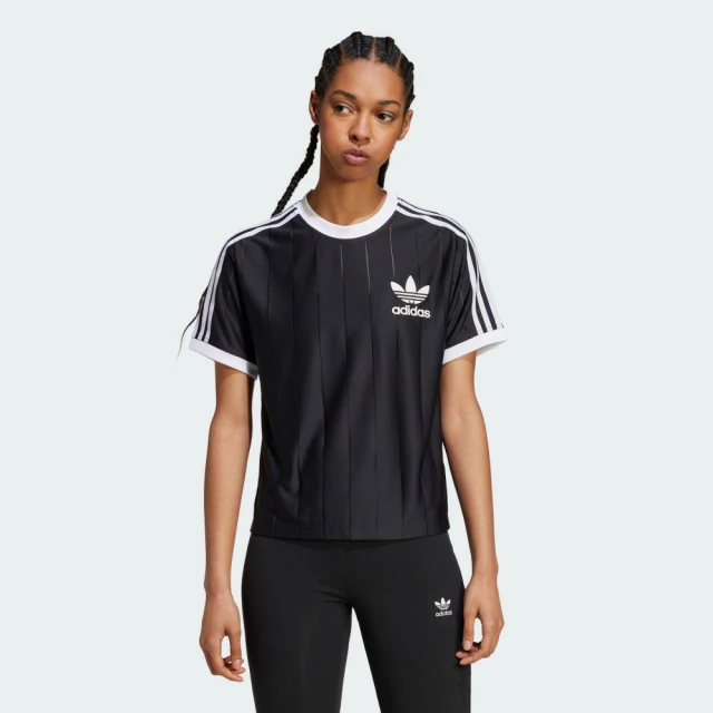 adidas 愛迪達 短袖上衣 女款 運動 三葉草 3 S PNST TEE 黑 IX5505