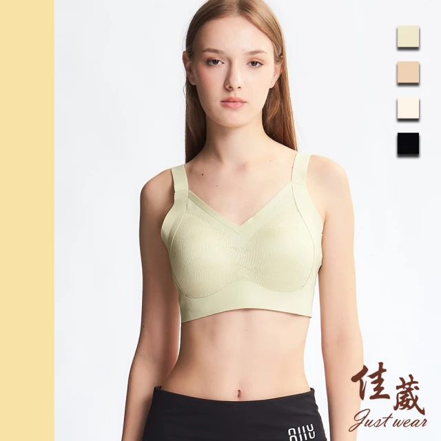 Just Wear 佳葳Just Wear 佳葳 蕾絲拼接無鋼圈內衣 4色(中大尺碼/女上衣/女上著/素色/無痕/美背)