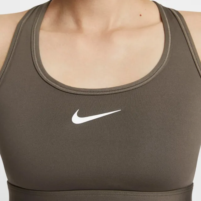 【NIKE 耐吉】AS W NK SWSH MED SPT BRA 運動內衣 棕色 中度支撐 慢跑 瑜珈 訓練 女(DX6822-004 ∞)