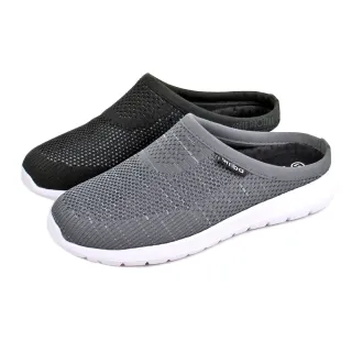 【GREEN PHOENIX 波兒德】男 網布洞洞拖鞋 休閒拖鞋 穆勒鞋 包頭拖鞋 懶人拖鞋 半拖鞋 張菲鞋(灰色、黑色)