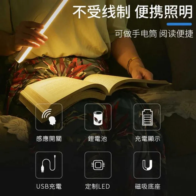 【聚美照明】感應燈 磁吸感應燈 白/暖光20cm（磁吸+感應+長亮+可調光）(走廊燈/感應夜燈)