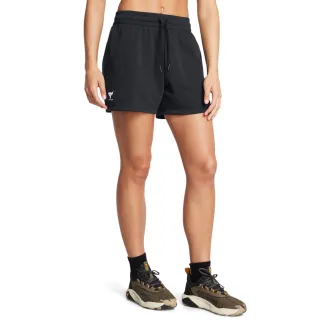 【UNDER ARMOUR】UA 女 巨石強森 Project Rock Terry 短褲_1389337-001(黑色)