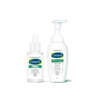 【Cetaphil 舒特膚】官方直營 舒新潔面泡泡 200ml+舒新雪潤B5修護精華 30ml(自修精華)