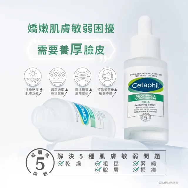 【Cetaphil 舒特膚】官方直營 舒新潔面泡泡 200ml+舒新雪潤B5修護精華 30ml(自修精華)