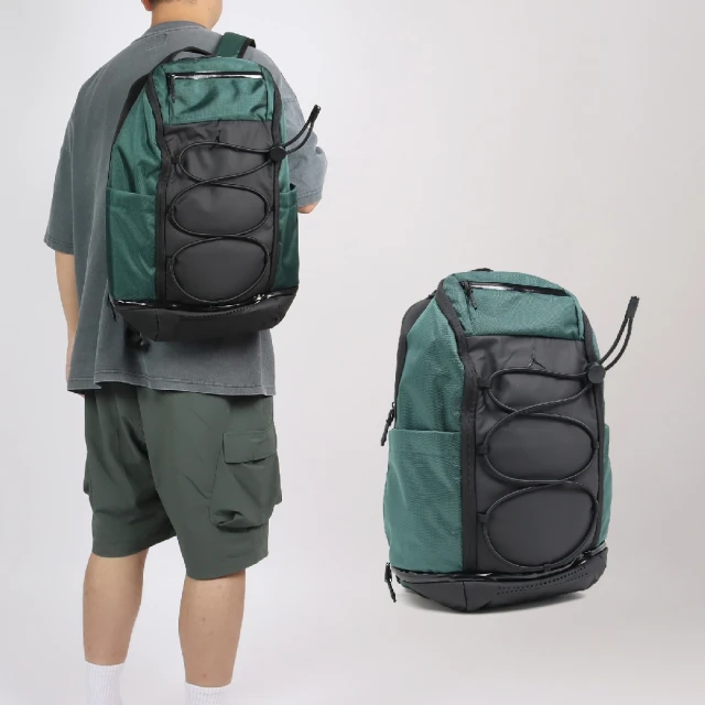 NIKE 耐吉 後背包 Jordan Backpack 綠 黑 15吋 筆電包 運動包 肩背包(JD2433001AD-001)