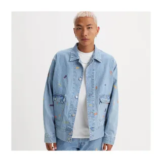 【LEVIS 官方旗艦】MOJ頂級日本布 男款丹寧牛仔夾克外套 / 精工刺繡 熱賣單品 A7150-0002