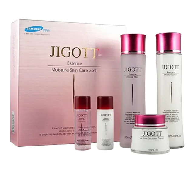 即期品【JIGOTT】化妝水乳液面霜禮盒5入組(植物玻尿酸/蝸牛彈力/綠茶保濕任選)