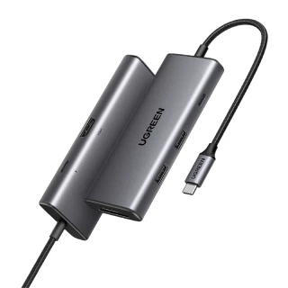 【綠聯】七合一Type-C集線器超高傳輸版(USB3.2*2+Type-C3.2+HDMI+SD/TF+PD100w HUB/臺灣創惟晶片)