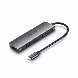 【綠聯】Type-C集線器HDMI +USB 3.0*3 +PD Converter(台灣晶片創惟/聯陽/Capstone)