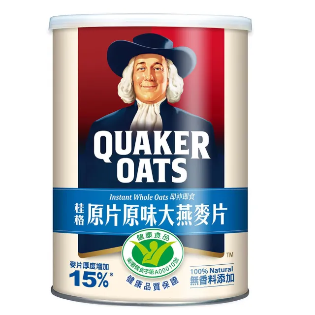 【QUAKER 桂格】原片原味大燕麥片800gx1罐