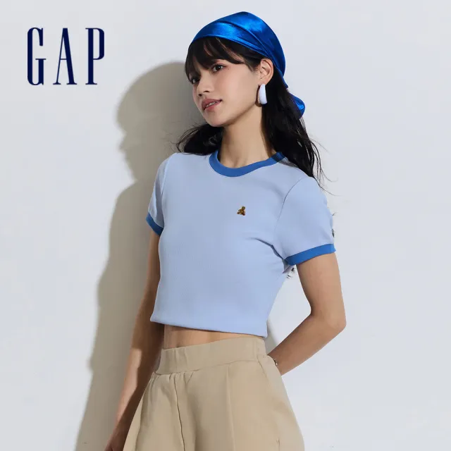 【GAP】女裝 Logo小熊圓領短袖T恤-多色可選(429376)