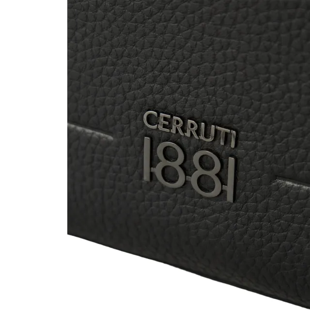 【Cerruti 1881】義大利頂級小牛皮肩背包側背包(黑色 CEBO06824M)