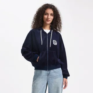 【GAP】女裝 Logo刺繡連帽外套-海軍藍(637173)