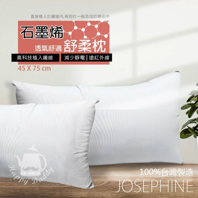 JOSEPHINE約瑟芬 石墨烯恆溫透氣舒柔枕頭 台灣製造 8463(45x75cm)