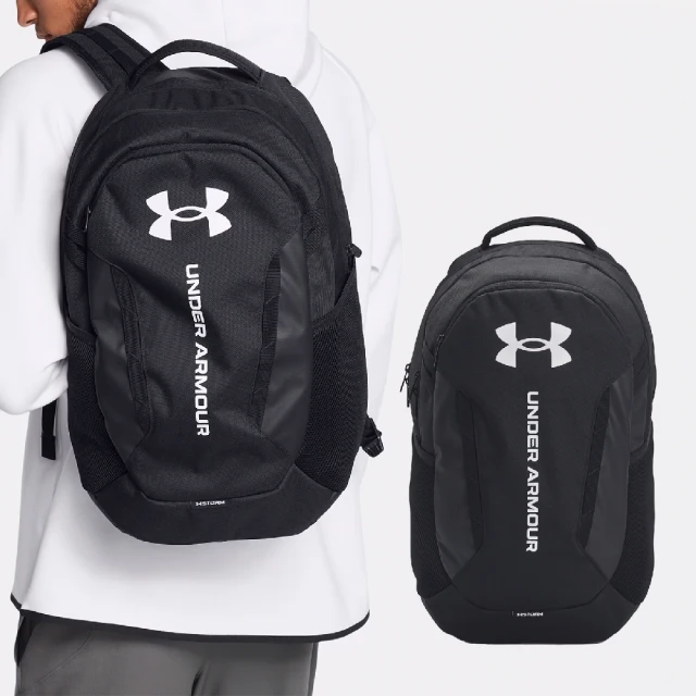 UNDER ARMOUR 後背包 Hustle 6.0 Backpack 黑白 防潑水 16吋 運動包 筆電包 UA(1384672002)