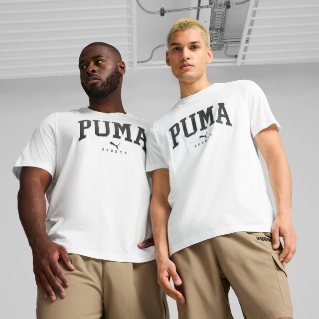 PUMA 短袖上衣 男款 運動 歐規 Squad 白 68179102