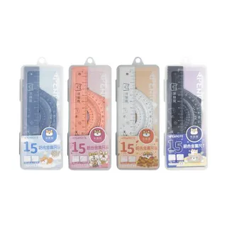 【筆樂 PENROTE】柴柴語錄 鋁合金尺組-直尺+三角板+量角器  DTD5043(數學 製圖 學生 開學)