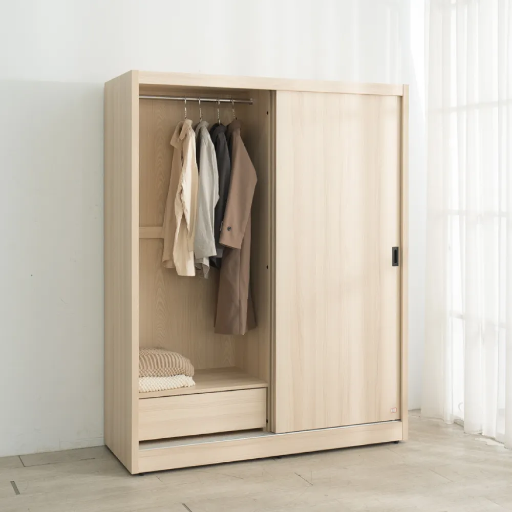 【IDEA】MIT凡賽5X7滑門收納木質衣櫃/衣櫃(3色任選)