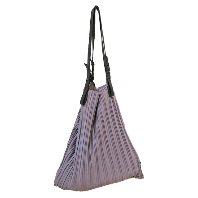 【BLUEORB】韓國 BLUEORB 2Way Each Bag 兩用皺褶托特包 肩背包-內附收納袋(薰衣草灰)