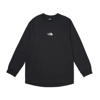 【The North Face 官方旗艦】北面UE男款黑色吸濕排汗舒適透氣長袖T恤｜8A8KJK3(排汗衫)