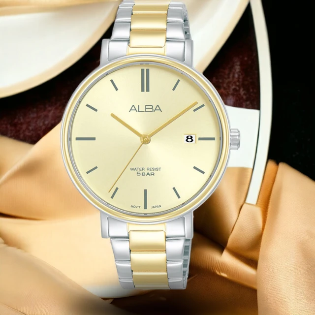 ALBA 雅柏錶 Fashion系列 簡約時尚腕錶 女錶-36mm 金色(VJ32-X342G/AG8N98X1)