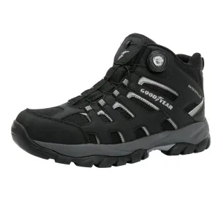 【GOODYEAR 固特異】玩轉登峰-轉扣郊山健行鞋/男鞋 防水內裏 防撞鞋頭 黑色(GAMO43530)