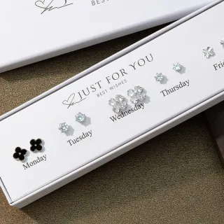 【Gulicc 古莉可】耳環 買1送1 一周耳釘 心情套裝組合 5日(雙11 生日 飾品 耳釘 耳飾 耳墜 禮物)