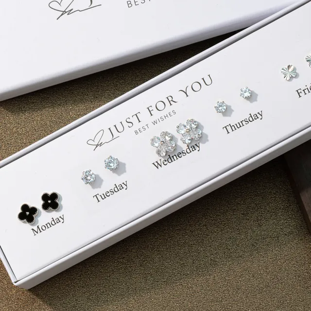 【Gulicc 古莉可】耳環 買1送1 一周耳釘 心情套裝組合 5日(99購物節 生日 飾品 耳釘 耳飾 耳墜 禮物)
