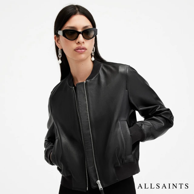 ALLSAINTS ORTEN 簡約羊皮飛行員皮衣外套 W072LB(常規版型)