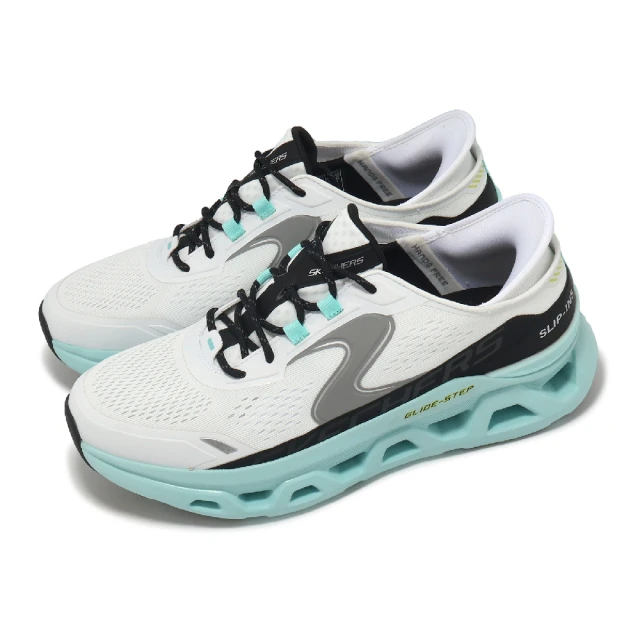 SKECHERS 休閒鞋 Glide-Step Altus Slip-Ins 男鞋 白 藍 緩衝 輕量 套入式 懶人鞋(232921-WBL)