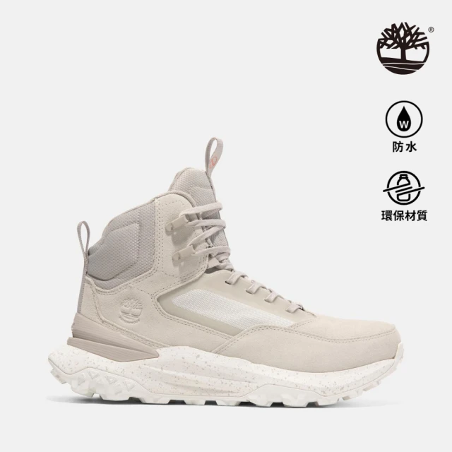 Timberland 男款白色Motion Access防水中筒健行鞋(A6DB3EZ2)