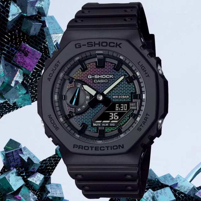 CASIO 卡西歐 G-SHOCK 纖薄輕巧 玻璃蒸鍍面盤電