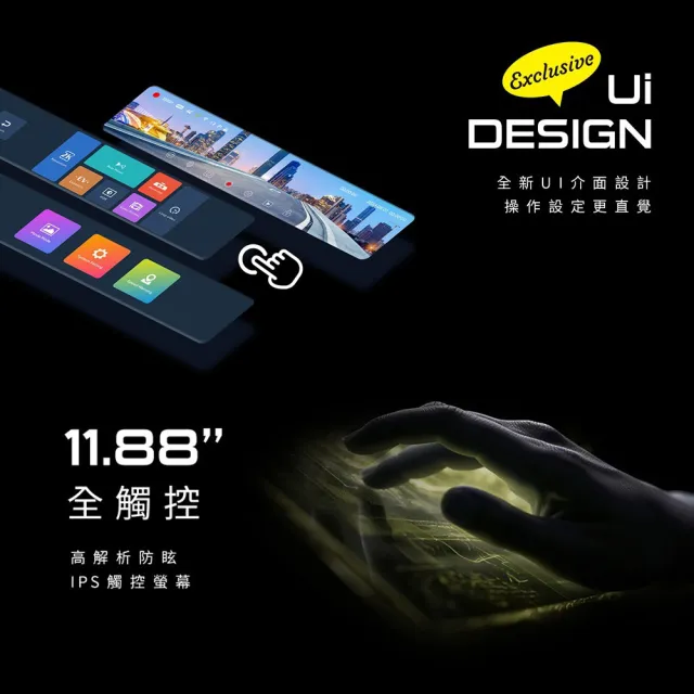 【Polaroid 寶麗來】DS1103WGS 電子後視鏡 2K高畫質 行車記錄器(G-Sensor 碰撞鎖定 wifi GPS測速預警播報)