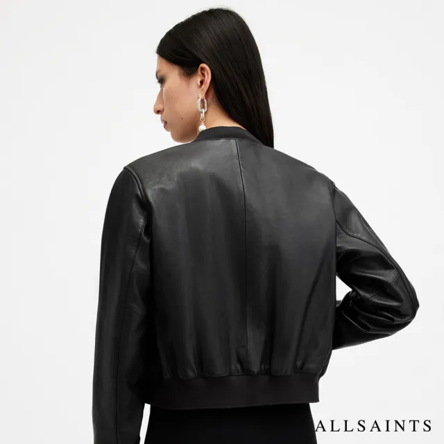 【ALLSAINTS】ORTEN 簡約羊皮飛行員皮衣外套 W072LB(常規版型)